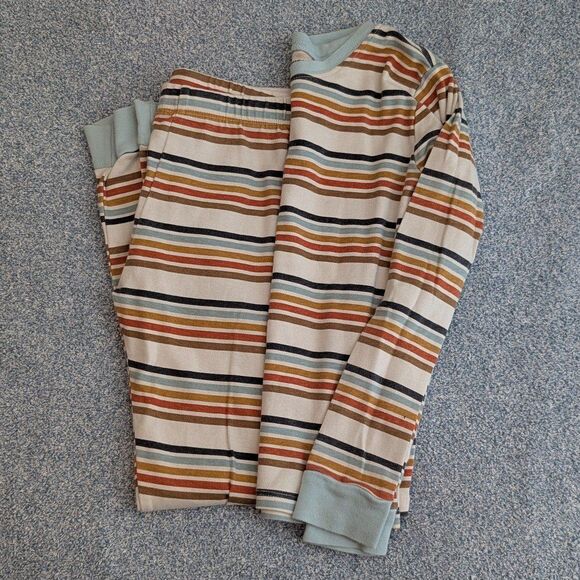 Member's Mark Boy's Favorite Long Sleeve Pajamas 100% Cotton Fall Stripes Size 8 - Picture 1 of 6